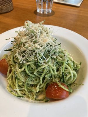 Pesto zoodles at The Living Cafe in Central Singapore