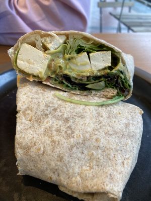 Tofu avocado wrap at The Living Cafe in Central Singapore