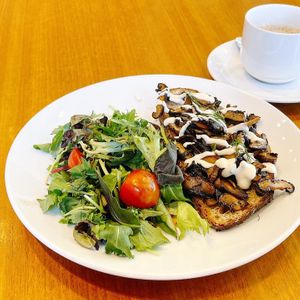 Mushroom dill sourdough  at The Living Cafe in Central Singapore