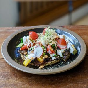 Raw Vegan Pizza at The Living Cafe in Central Singapore