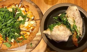 Tofu guacamole wrap. Huge! at The Living Cafe in Central Singapore