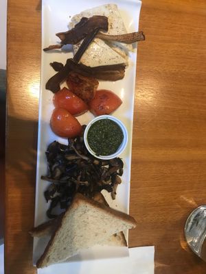 Big breakfast with tofu instead of scrambled eggs  at The Living Cafe in Central Singapore