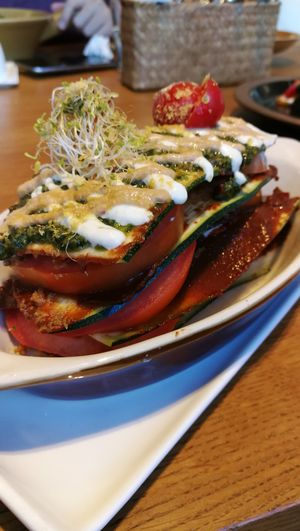 lasagna at The Living Cafe in Central Singapore