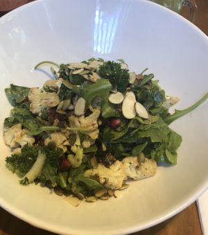 Roasted cauliflower & almond salad at The Living Cafe in Central Singapore