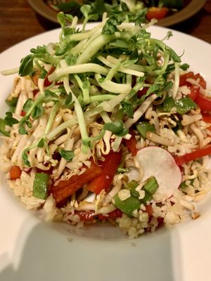 Raw salad at The Living Cafe in Central Singapore