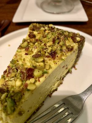 Raw pistachio lemon cake at The Living Cafe in Central Singapore