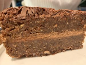 Raw hazelnut cake at The Living Cafe in Central Singapore