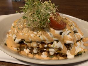 Raw lasagna  at The Living Cafe in Central Singapore