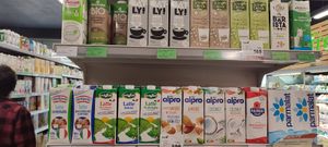 Plant based milks at BioJu in Lezhe