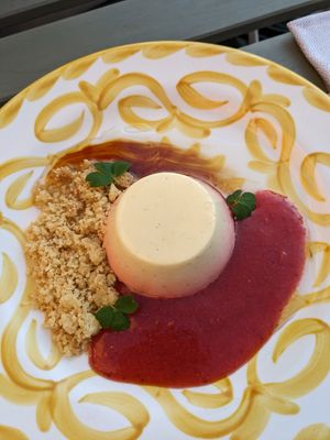 Pannacotta at V'italian in Copenhagen