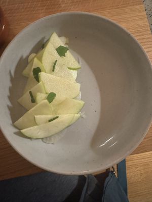Green apple, pickled fennel, beet  at V'italian in Copenhagen