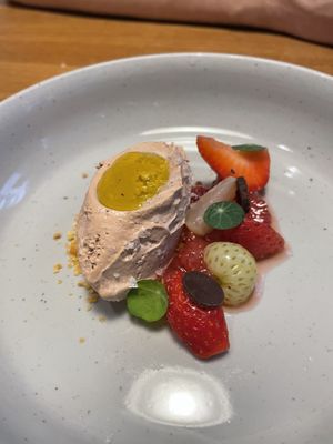chocolate mousse dessert  at V'italian in Copenhagen