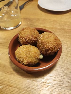 Crispy mushroom balls at V'italian in Copenhagen