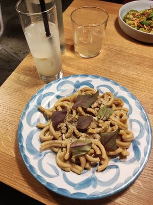 Miso pasta at V'italian in Copenhagen