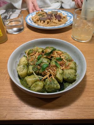 Pesto gnocchi at V'italian in Copenhagen