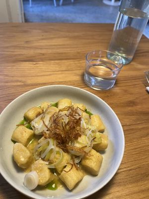 Leek gnocchi  at V'italian in Copenhagen