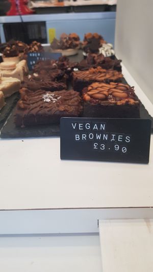 Vegan brownies at Krema Bakehouse in Edinburgh