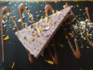 cheesecake  at Gratitude Restaurant in Munich