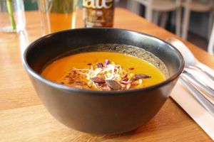 soup at Gratitude Restaurant in Munich