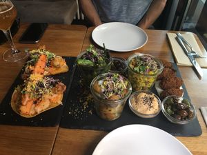 large tapas plate for €35 at Gratitude Restaurant in Munich