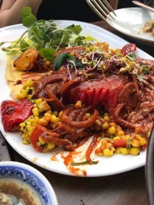 Watermelon steak! at Gratitude Restaurant in Munich