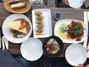 Our table at Gratitude Restaurant in Munich