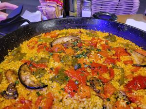 Vegan paella at Bamboo  in Salou