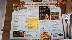 Other side of the menu at Tikka Nation  in St Albans