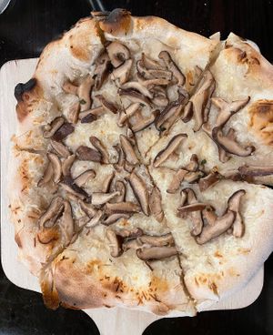 second attempt. this one was vegan (i hope) but still the wrong pizza.   at CinKuni in San Diego