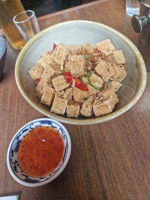 Crispy fried tofu at BaoziInn - Soho in London