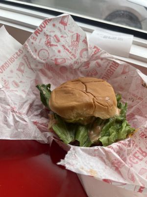 Classic burger  at Moonburger in New Paltz