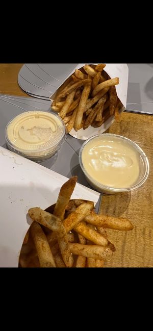 specified vegan and they said this was vegan. It was not  at Moonburger in New Paltz