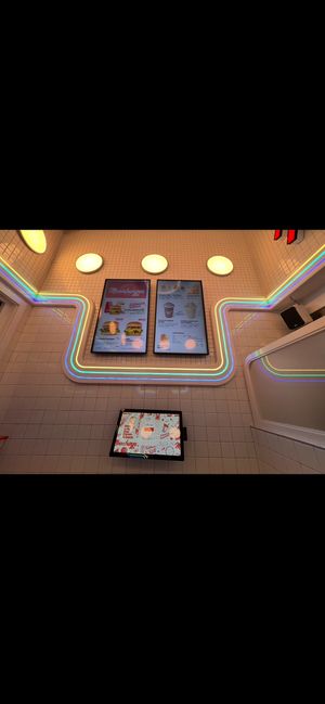 Interesting interior  at Moonburger in New Paltz