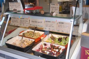 Salads at Natura Cafe in South East London