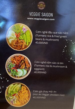 menu  at Eros Vegan Restaurant (Veggie Saigon) in Da Nang