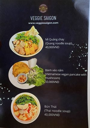 menu  at Eros Vegan Restaurant (Veggie Saigon) in Da Nang