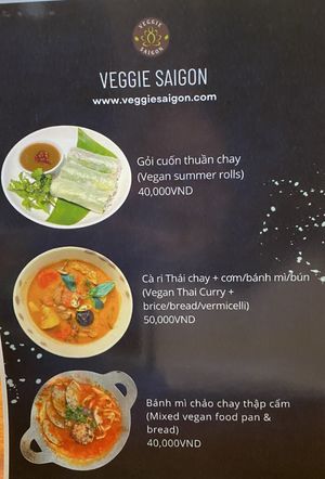menu  at Eros Vegan Restaurant (Veggie Saigon) in Da Nang