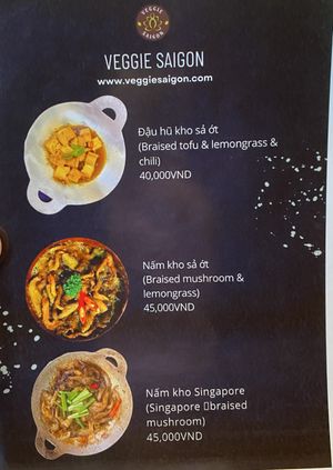 menu  at Eros Vegan Restaurant (Veggie Saigon) in Da Nang