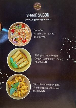 menu  at Eros Vegan Restaurant (Veggie Saigon) in Da Nang