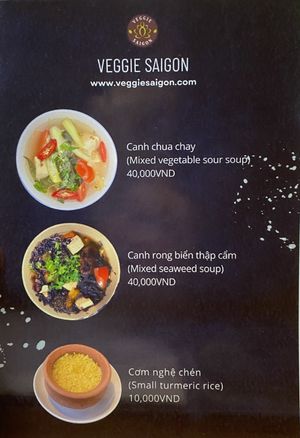 menu  at Eros Vegan Restaurant (Veggie Saigon) in Da Nang
