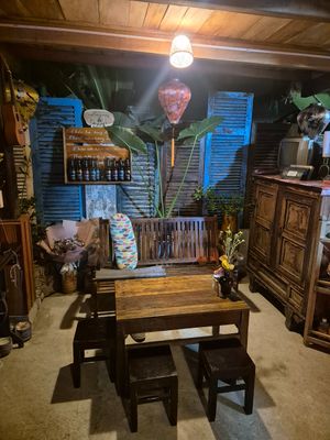 Inside leftin at Eros Vegan Restaurant (Veggie Saigon) in Da Nang