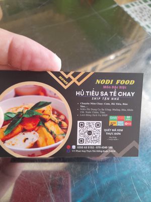 Business card at Nodi Food in Ho Chi Minh City