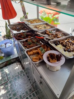 Vegan food stall at Nodi Food in Ho Chi Minh City