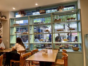 Beautiful window with baked goods  at Botanica Bistrô - Botafogo in Rio De Janeiro