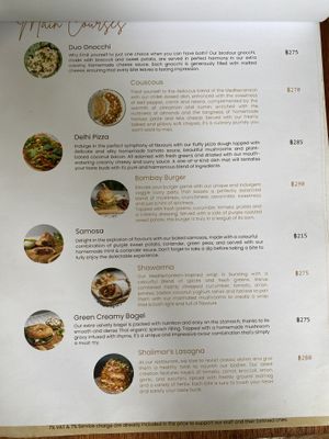 Menu Sept 2023  at Shalimar Restaurant in Koh Phangan