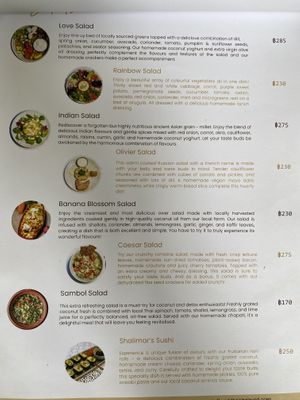 Menu Sept 2023  at Shalimar Restaurant in Koh Phangan