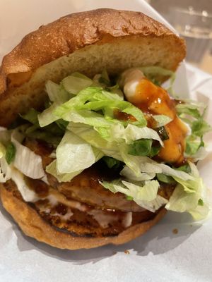 Teriyaki burger  at Luna Burger  in Kamakura