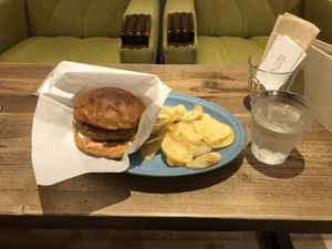 Curry burger (recommended by staff)  at Luna Burger  in Kamakura