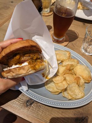 Massaman curry burger at Luna Burger  in Kamakura