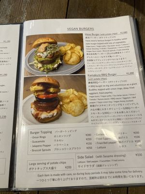 Menu  at Luna Burger  in Kamakura